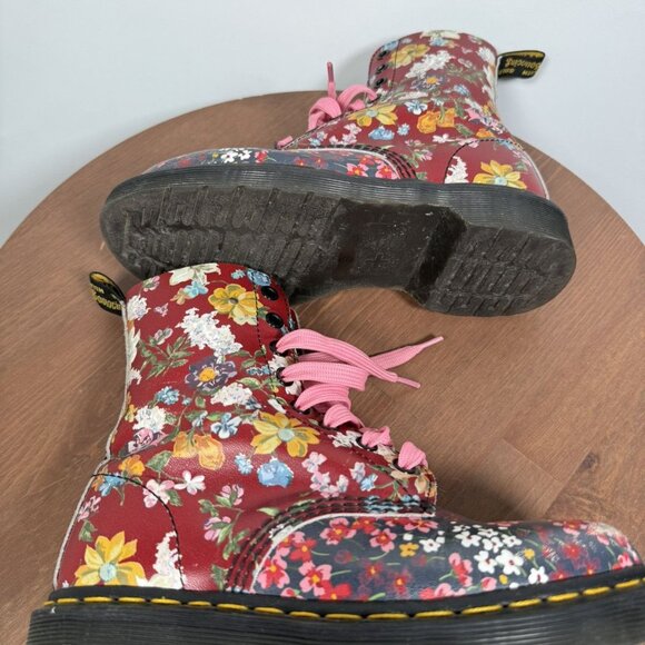 Dr. Martens 1460 Pascal Floral Clash Boots - Picture 2 of 7